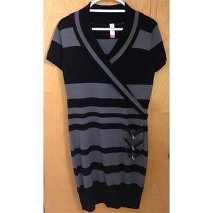 No Boundaries Black and Gray Dress